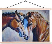 Sweet Living Poster - Twee Paarden Portret - 90 X 150 Cm - Multicolor