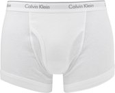 Calvin Klein trunks (3-pack) - heren boxer normale lengte met gulp - wit -  Maat: S