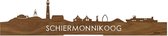 Standing Skyline Schiermonnikoog Notenhout - 60 cm - Woondecoratie design - Decoratie om neer te zetten - WoodWideCities