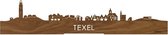 Standing Skyline Texel Notenhout - 60 cm - Woondecoratie design - Decoratie om neer te zetten en om op te hangen - Meer steden beschikbaar - Cadeau voor hem - Cadeau voor haar - Jubileum - Verjaardag - Housewarming - Interieur - WoodWideCities