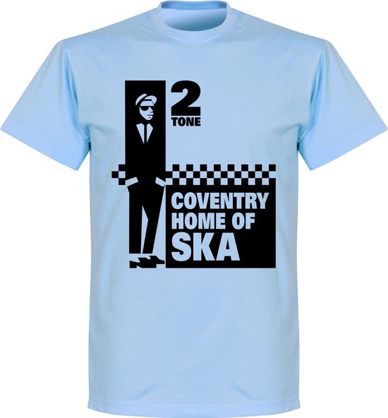 T-shirt Coventry Home of 2 Tone Ska - Bleu Clair - L