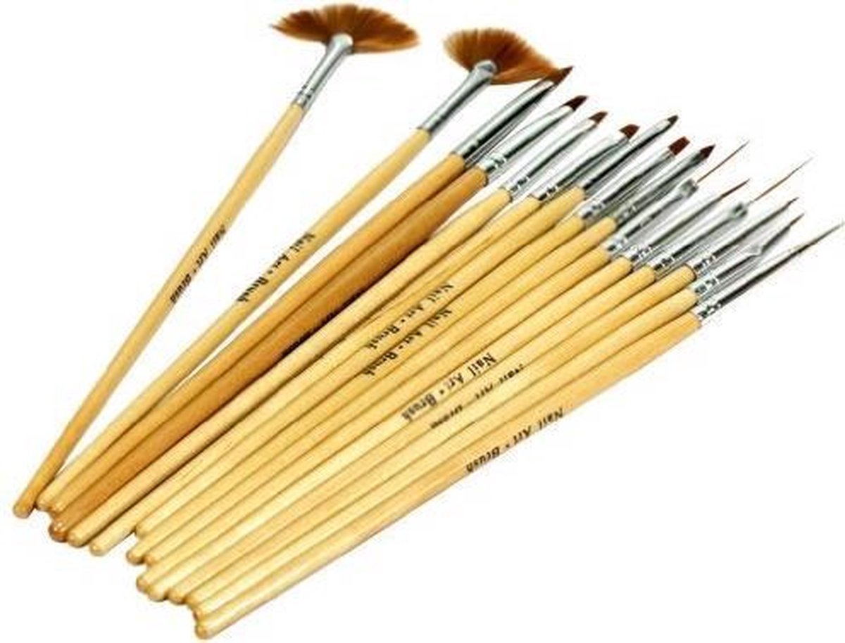 Goedkoopste 15-delig Penselen set Nail art - Nail art tool