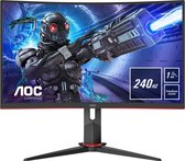 Bol.com AOC C32G2ZE - Full HD VA Curved 240Hz Gaming Monitor - 32 Inch aanbieding