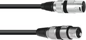 Omnitronic 30220400 XLR Verbindingskabel [1x XLR-stekker 3-polig - 1x XLR-bus 3-polig] 0.50 m Zwart