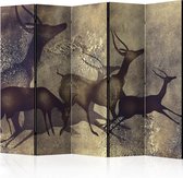 Kamerscherm - Scheidingswand - Vouwscherm - Antelopes II [Room Dividers] 225x172 - Artgeist Vouwscherm