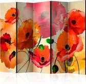 3D Tapijt Vouwscherm - Kamerscherm - Scheidingswand - Velvet Poppies II [Room Dividers] 225x172 - 3D Tapijt