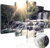 Schilderijen Op Canvas - Afbeelding op acrylglas - Waterfall of Dreams [Glass] 200x100 - Artgeist Schilderij
