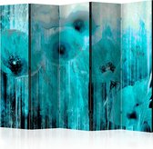 3D Tapijt Vouwscherm - Kamerscherm - Scheidingswand - Turquoise madness II [Room Dividers] 225x172 -3D Tapijt