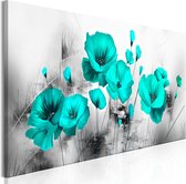 Schilderijen Op Canvas - Schilderij - Turquoise Meadow (1 Part) Narrow 135x45 - Artgeist Schilderij