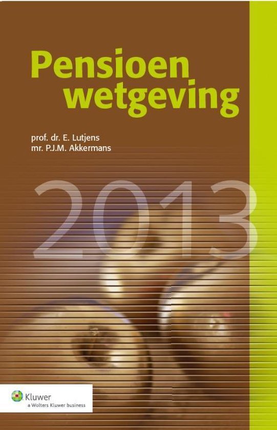 Cover van het boek 'Pensioenwetgeving  / 2013'