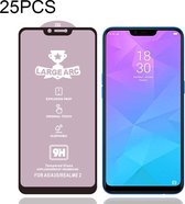 Voor OPPO Realme 2 25 PCS 9H HD High Alumina Full Screen Tempered Glass Film