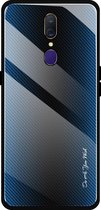 Voor OPPO F11 / A9 Texture Gradient Glass beschermhoes (blauw)