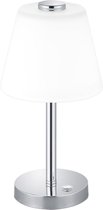 LED Tafellamp - Trion Emaro - 4W - Warm Wit 3000K - Dimbaar - Rond - Glans Chroom - Aluminium