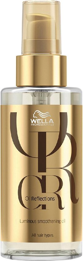 Wella Professionals Oil Reflections Luminous Smoothening Oil 100 ml flesje met gouden pompje.