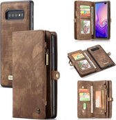 CaseMe - Samusng Galaxy S10 hoesje - 2 in 1 Wallet Book Case - Bruin