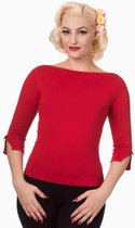 Dancing Days Longsleeve top -S- ADDICTED Rood