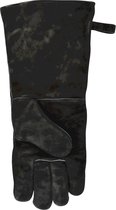 Gant de barbecue long droit noir - Cuir - 19 x 41 cm - Fournitures barbecue
