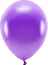 100x Ballons violets 26 cm éco / biodégradables - Ballons respectueux de l'environnement - Décorations de fête / décoration de fête - Thème violet - Décoration de fête à thème