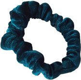 Scrunchie velvet - Petrolblauw - Haaraccessoires - Haarwokkel - Haarelastiek