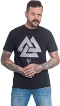 Vikings Heren Tshirt -S- Triangle Zwart