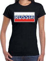 Rusland / Russia landen t-shirt zwart dames 2XL