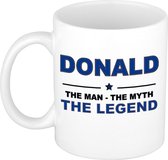 Donald The man, The myth the legend cadeau koffie mok / thee beker 300 ml