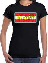 Spanje / Espana landen t-shirt zwart dames M