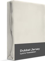 Hoeslaken Dubbel Jersey – 95% Gebreide Jersey 5% Lycra – 240gr/m2 – 1-Persoons 70/80/90×200/220cm - Ecru