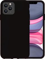 iPhone 11 Pro Hoesje Siliconen Case Hoes Back Cover - Zwart