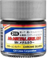 Mrhobby - Mr. Metal Colors 10 Ml Chrome Silver (Mrh-mc-211) - modelbouwsets, hobbybouwspeelgoed voor kinderen, modelverf en accessoires