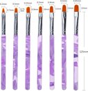 Kwastenset 7-delig voor nailart, UV-gel, acryl, 1-pack van Ealicere (1 x 7 stuks)