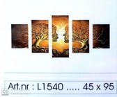 L1540 Diamond Painting rond 5 luik 2 gezichten Diamond Painting 4595/116 45X95cm
