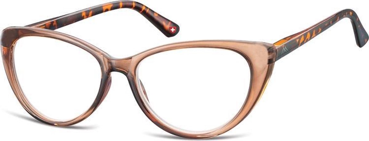 Montana Eyewear MR64E Leesbril vlindermontuur +3.50 - Helder bruin