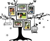 Walplus - Muursticker - Foto Frame met Vogelkooi - Multicolor