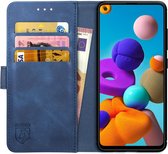 Rosso Element Samsung Galaxy A21S Hoesje Book Cover Blauw