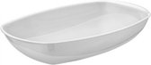1x Witte serveerschalen/saladeschalen 22 x 34 cm - Schalen en kommen - Keuken accessoires