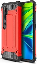 Xiaomi Mi Note 10 Lite Hoesje Shock Proof Hybride Back Cover Rood