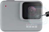 PRO SERIES 2x Lens Screenprotector Tempered Glass Geschikt geschikt voor GoPro Hero 7 ZILVER / WHITE - Transparant