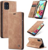 CASEME - Samsung Galaxy A71 Retro Wallet Case - Bruin