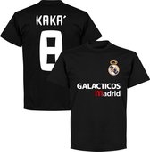 Galacticos Real Madrid Kaka 8 Team T-shirt - Zwart - XXL