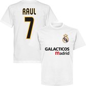 Galacticos Real Madrid Raul 7 Team T-shirt - Wit - S