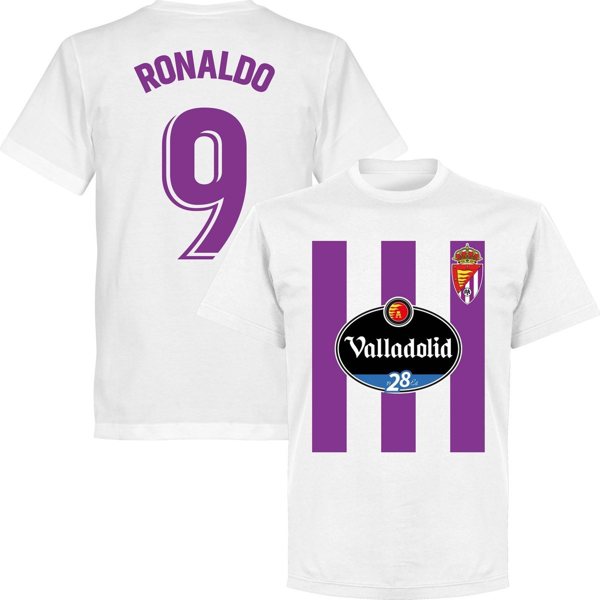 1200x1200.jpg Real Valladold Ronaldo 9 Team T-Shirt - Wit - M - Afbeelding 1