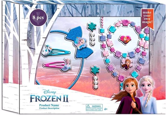 Licence pour enfants Accessoires pour cheveux Disney Frozen 2 Girls Steel 8  pièces | bol