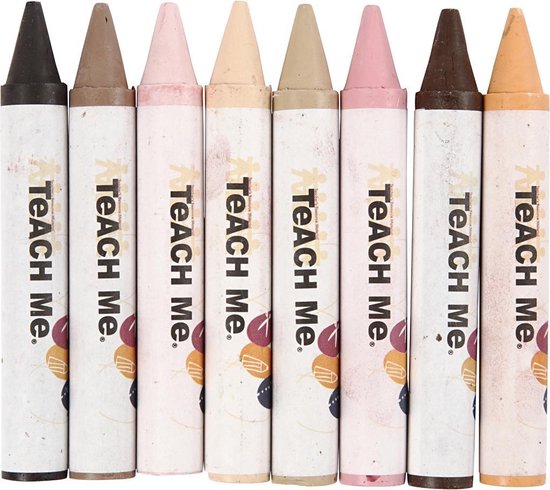 Crayons de Couleur Multicolores 8 en 1 pour Enfant, Pastel à l