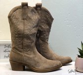 Musthave Dames Cowboy boots Suedine Zwart Western Musthave Dames Cowboy boots Suedine Zwart Western
