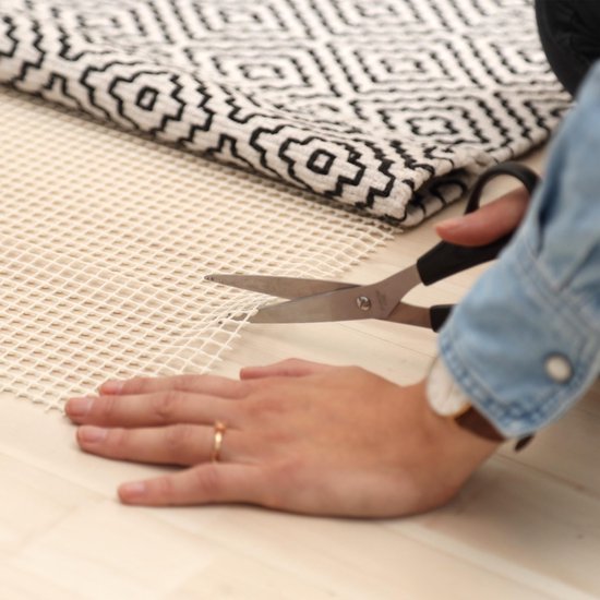 Relaxdays 2 x anti slip onderkleed 100x120 cm - anti slip mat - ondertapijt  - voor tapijt | bol.com