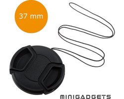 Universele 37mm Camera Lens Cap, Lensdop voor Nikon, Sony, Canon camera's | met koord | Minigadgets
