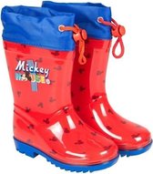 Perletti Regenlaarzen Micky Mouse Junior Rubber Rood Maat 24/25