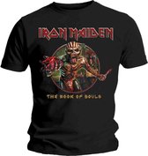 Iron Maiden Heren Tshirt -XL- Book Of Souls Eddie Circle Zwart