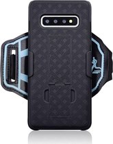 Samsung Galaxy S10 Sportarmband Onderarm met Back Cover Woven